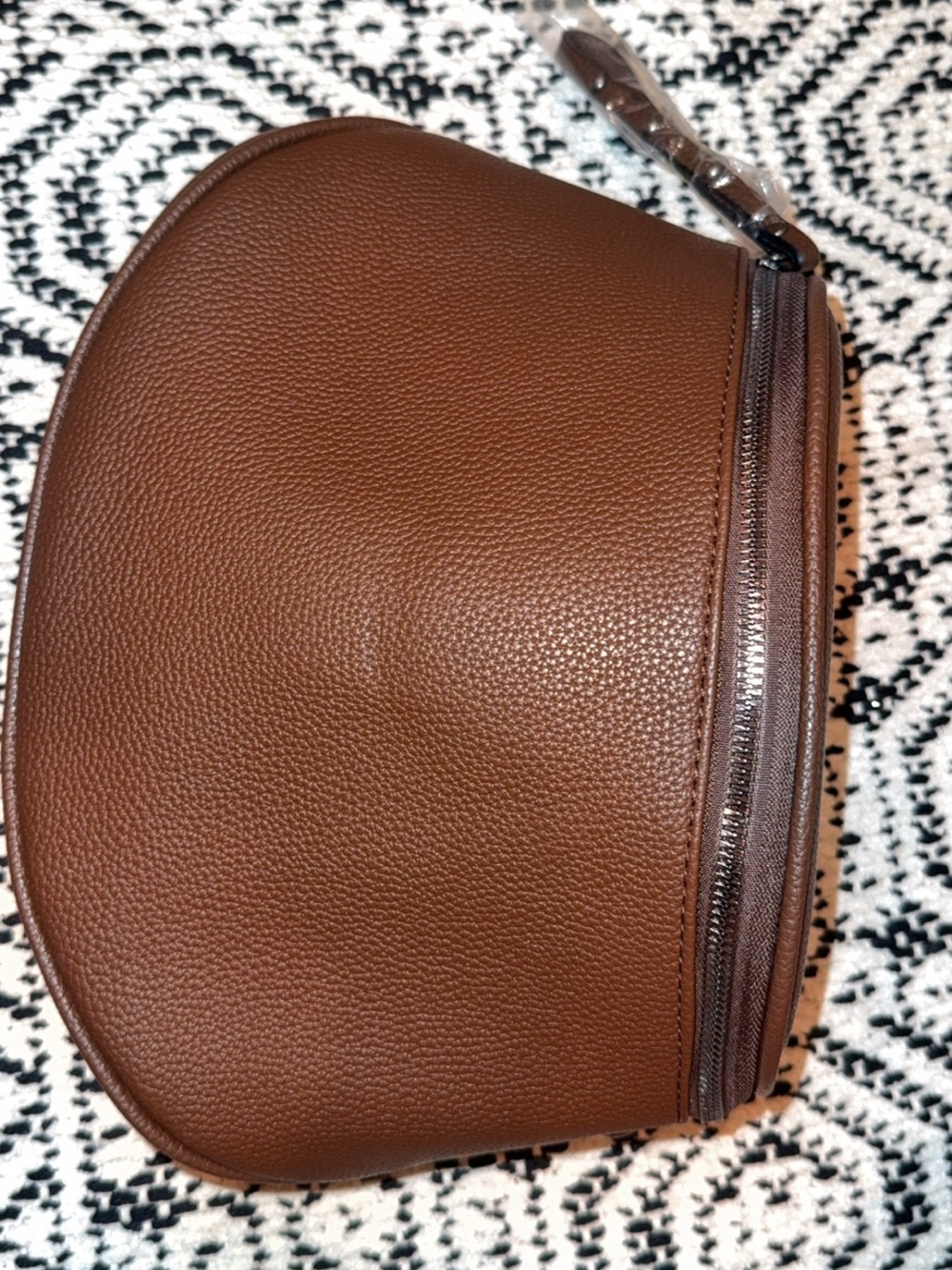 Women’s Brown Pebbled Crossbody Belt Bag with Coin Pouch - Picture 13 of 16